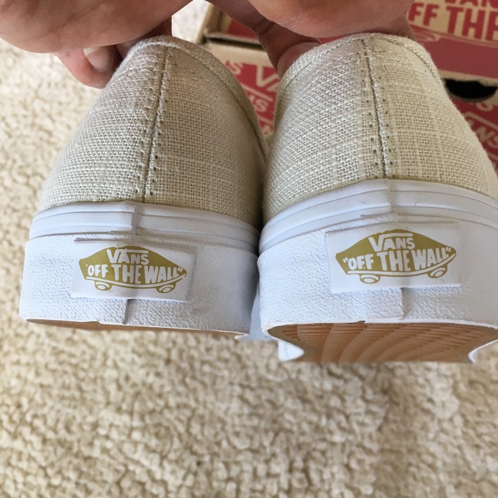 NIB Vans Hemp Linen Authentic Sneakers, W 8, M 6.5 - Picture 4 of 4